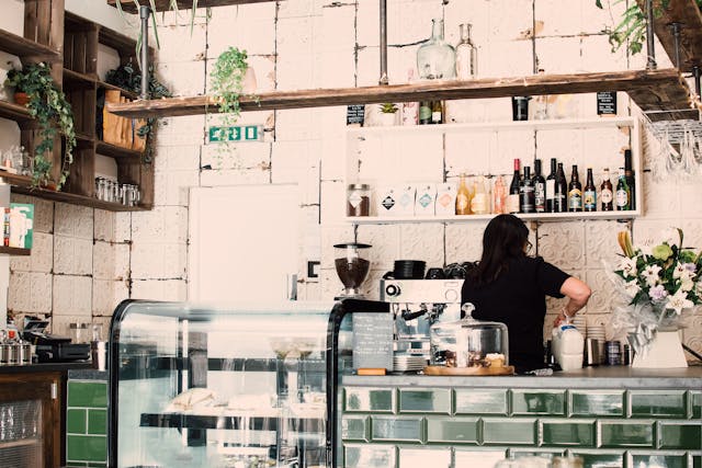 Small cafe counter